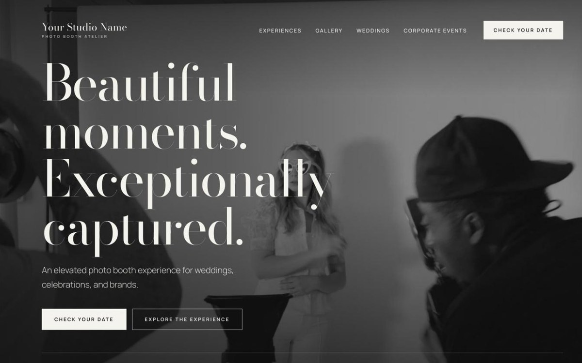 Atelier — party rental website design by digital deli counter